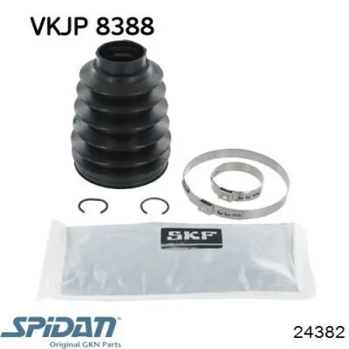 Compre 24382 GKN-Spidan Bota de proteção externa de junta homocinética do semieixo dianteiro