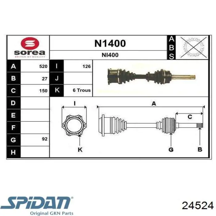 Compre 391007F002 Nissan/Infiniti Semieixo (acionador) dianteiro