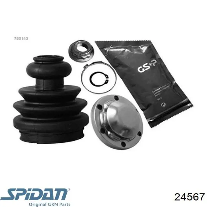 Compre 24567 GKN-Spidan Bota de proteção interna de junta homocinética do semieixo dianteiro