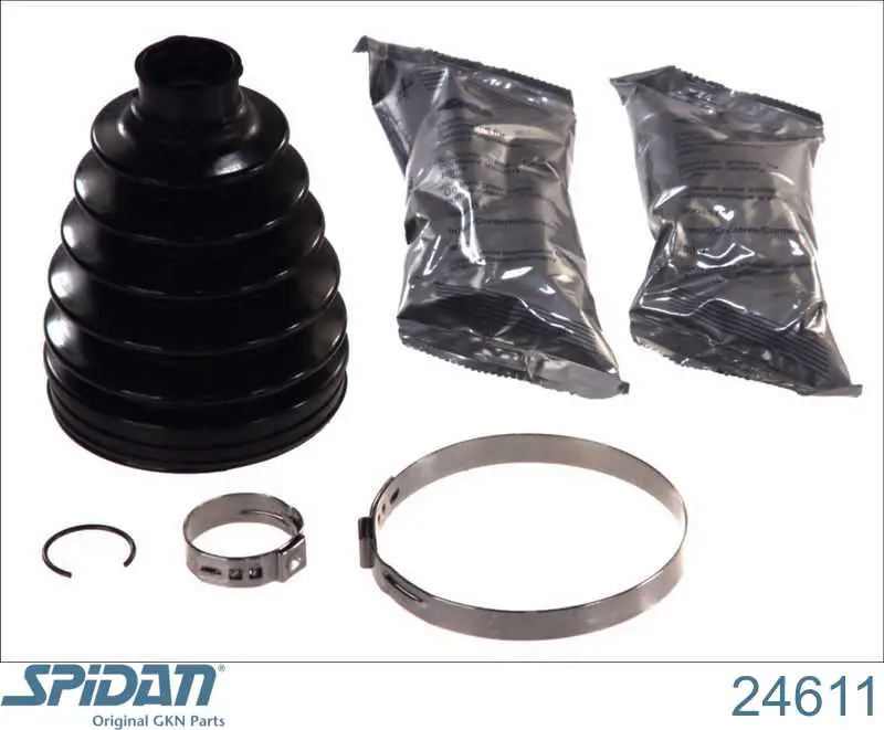 Bota de proteção externa de junta homocinética do semieixo dianteiro GKN-Spidan 24611 preço, a partir de 22,20 USD