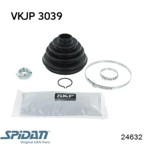 Bota de proteção externa de junta homocinética do semieixo dianteiro GKN-Spidan 24632 preço, a partir de 10,65 USD