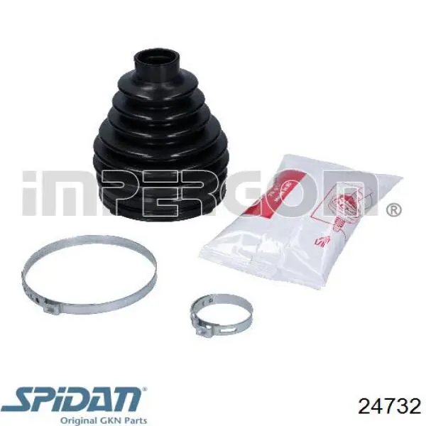 Bota de proteção externa de junta homocinética do semieixo dianteiro GKN-Spidan 24732 preço, a partir de 16,19 USD