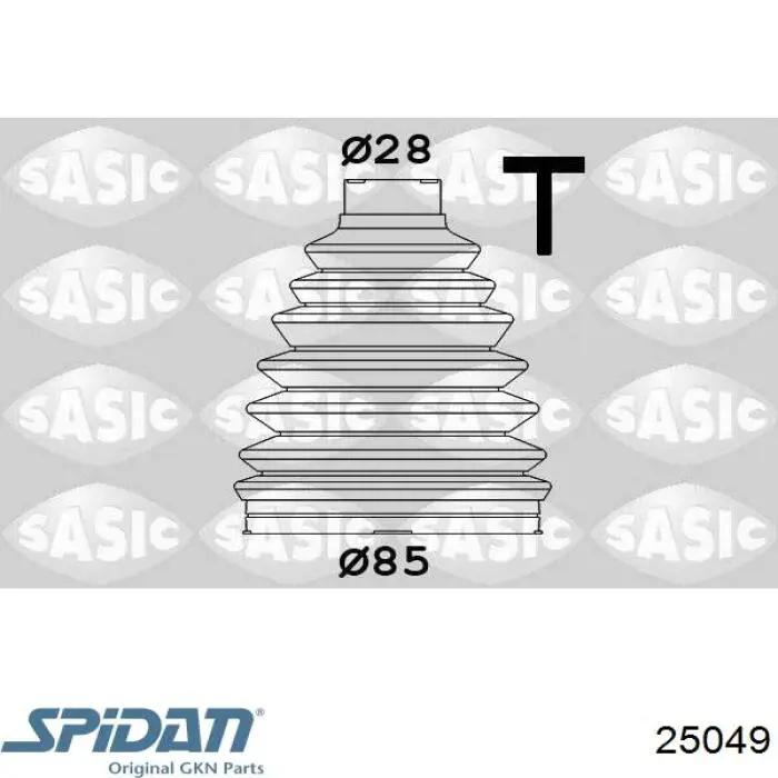 Compre 25049 GKN-Spidan Bota de proteção externa de junta homocinética do semieixo dianteiro