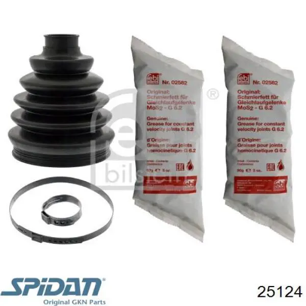 Compre 25124 GKN-Spidan Bota de proteção externa de junta homocinética do semieixo dianteiro