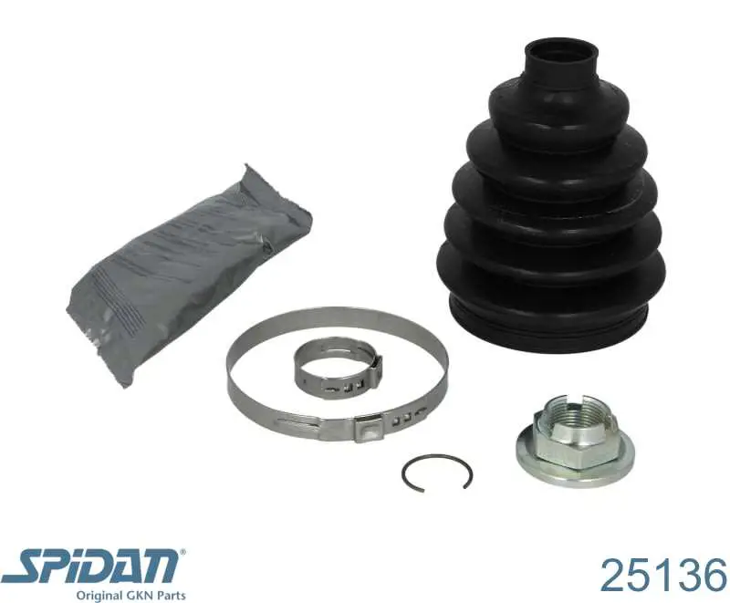 Bota de proteção externa de junta homocinética do semieixo dianteiro GKN-Spidan 25136 preço, a partir de 18,78 USD