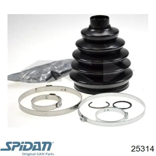 Bota de proteção externa de junta homocinética do semieixo dianteiro GKN-Spidan 25314 preço, a partir de 17,02 USD