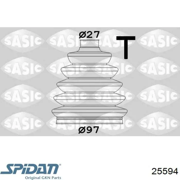 Compre 25594 GKN-Spidan Bota de proteção externa de junta homocinética do semieixo dianteiro