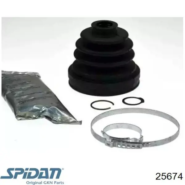 Bota de proteção interna de junta homocinética do semieixo dianteiro GKN-Spidan 25674 preço, a partir de 17,52 USD