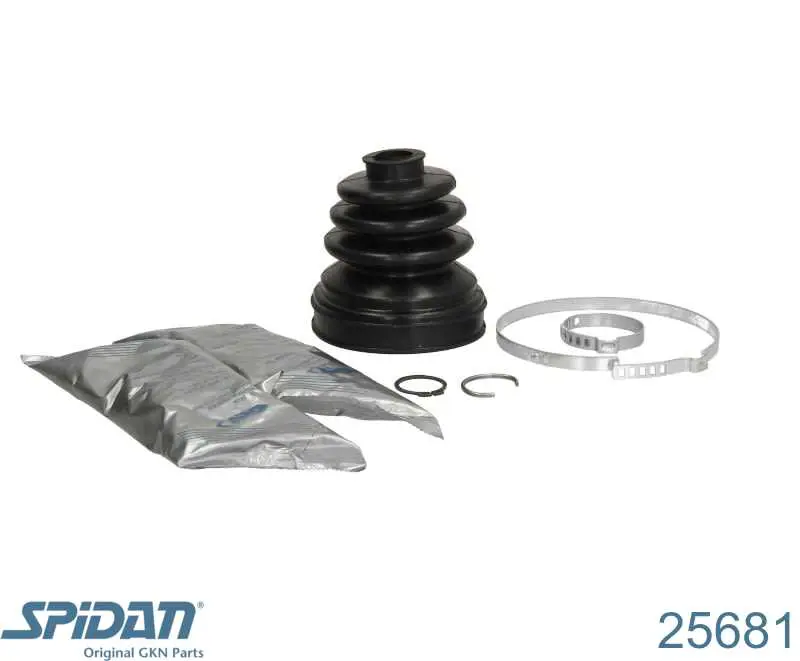 Bota de proteção externa de junta homocinética do semieixo dianteiro GKN-Spidan 25681 preço, a partir de 16,40 USD