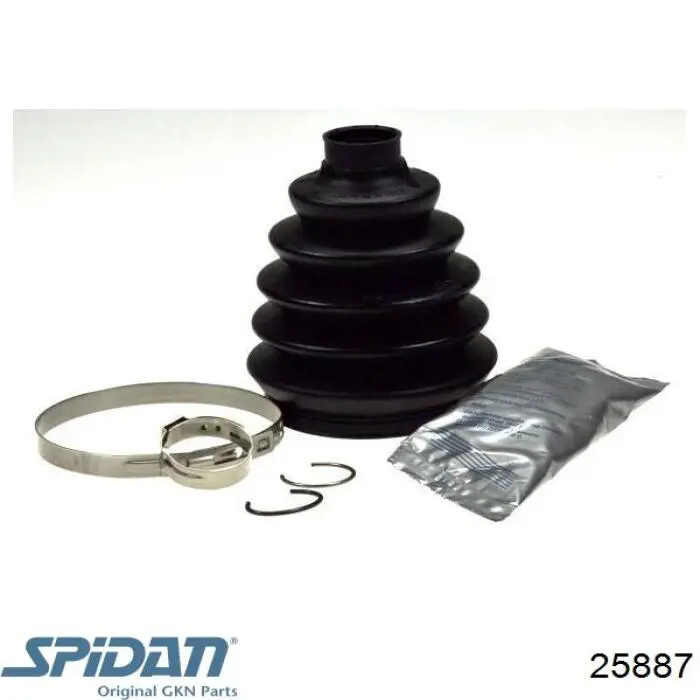 25887 GKN-Spidan Bota de proteção externa de junta homocinética do semieixo dianteiro