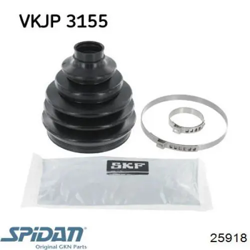 25918 GKN-Spidan Bota de proteção externa de junta homocinética do semieixo dianteiro