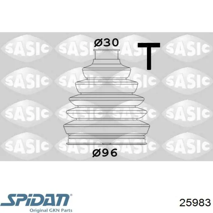 Bota de proteção externa de junta homocinética do semieixo dianteiro GKN-Spidan 25983 preço, a partir de 9,83 USD