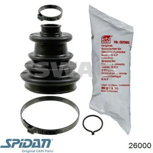 Compre 26000 GKN-Spidan Bota de proteção externa de junta homocinética do semieixo dianteiro