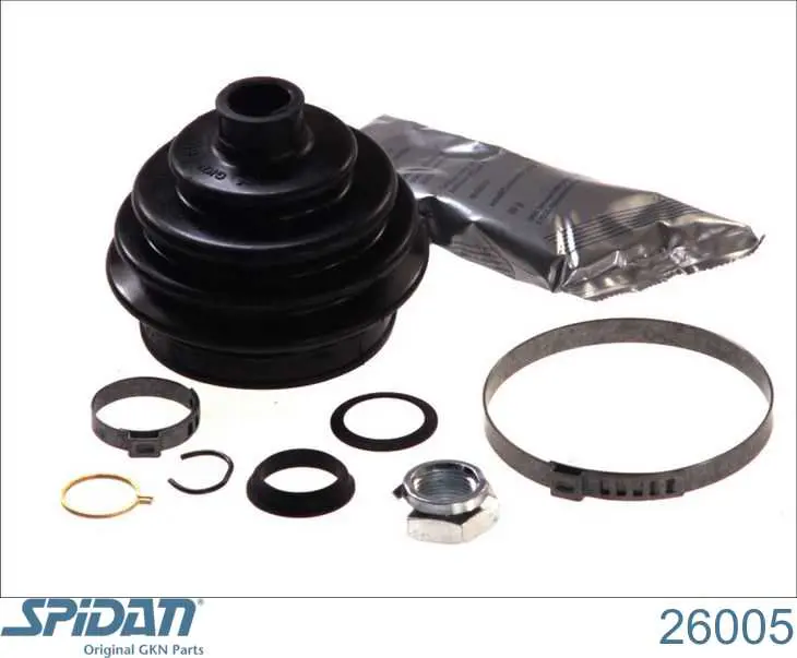 Bota de proteção externa de junta homocinética do semieixo dianteiro GKN-Spidan 26005 preço, a partir de 6,05 USD