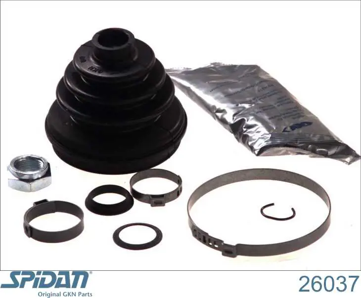 Bota de proteção externa de junta homocinética do semieixo dianteiro GKN-Spidan 26037 preço, a partir de 5,48 USD