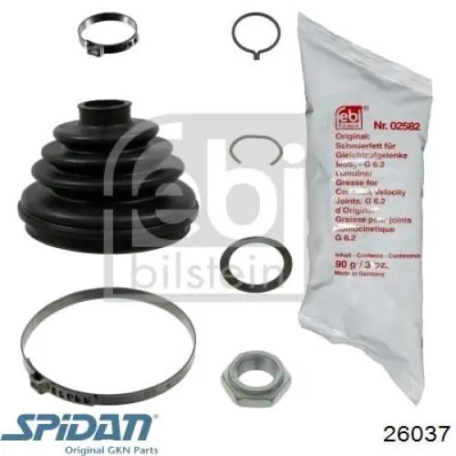 Compre 26037 GKN-Spidan Bota de proteção externa de junta homocinética do semieixo dianteiro