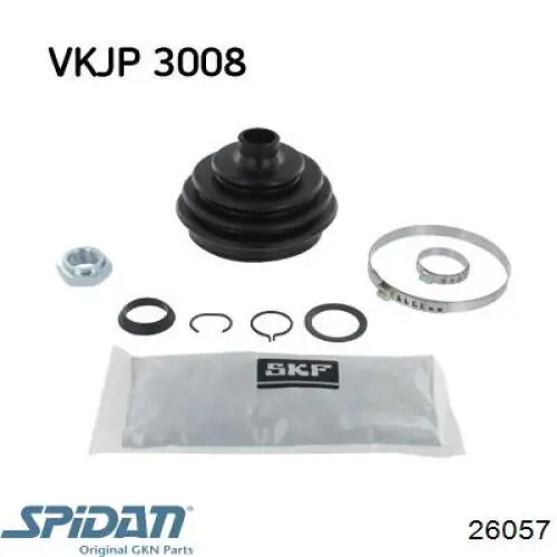 Compre 26057 GKN-Spidan Bota de proteção externa de junta homocinética do semieixo dianteiro