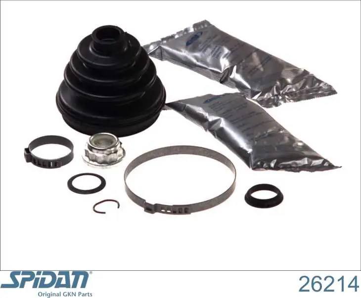 Bota de proteção externa de junta homocinética do semieixo dianteiro GKN-Spidan 26214 preço, a partir de 8,84 USD