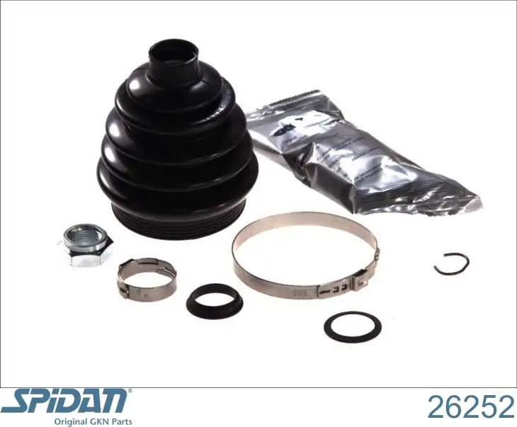Bota de proteção externa de junta homocinética do semieixo dianteiro GKN-Spidan 26252 preço, a partir de 10,21 USD
