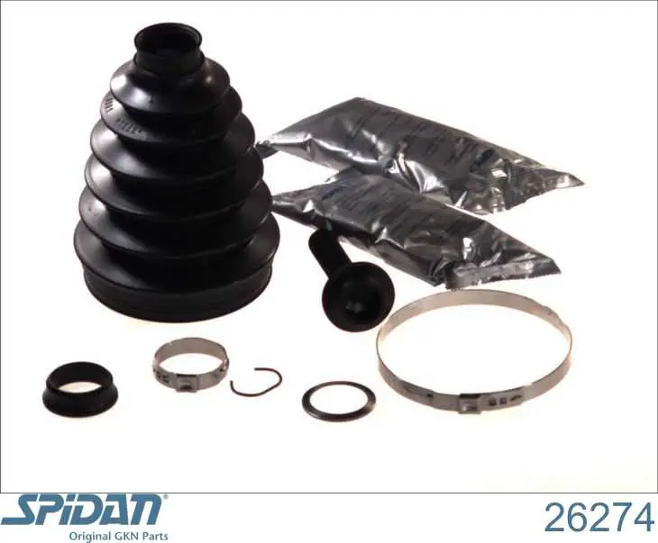 Bota de proteção externa de junta homocinética do semieixo dianteiro GKN-Spidan 26274 preço, a partir de 18,74 USD