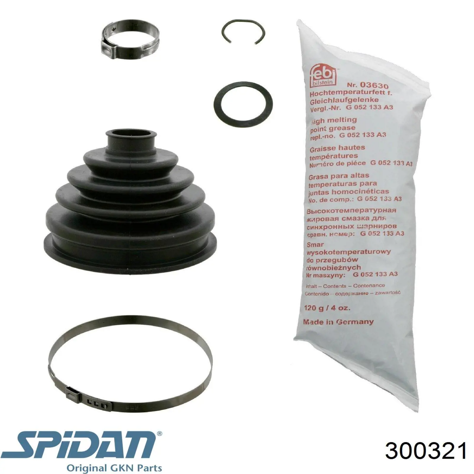 Compre 300321 GKN-Spidan Bota de proteção externa de junta homocinética do semieixo dianteiro
