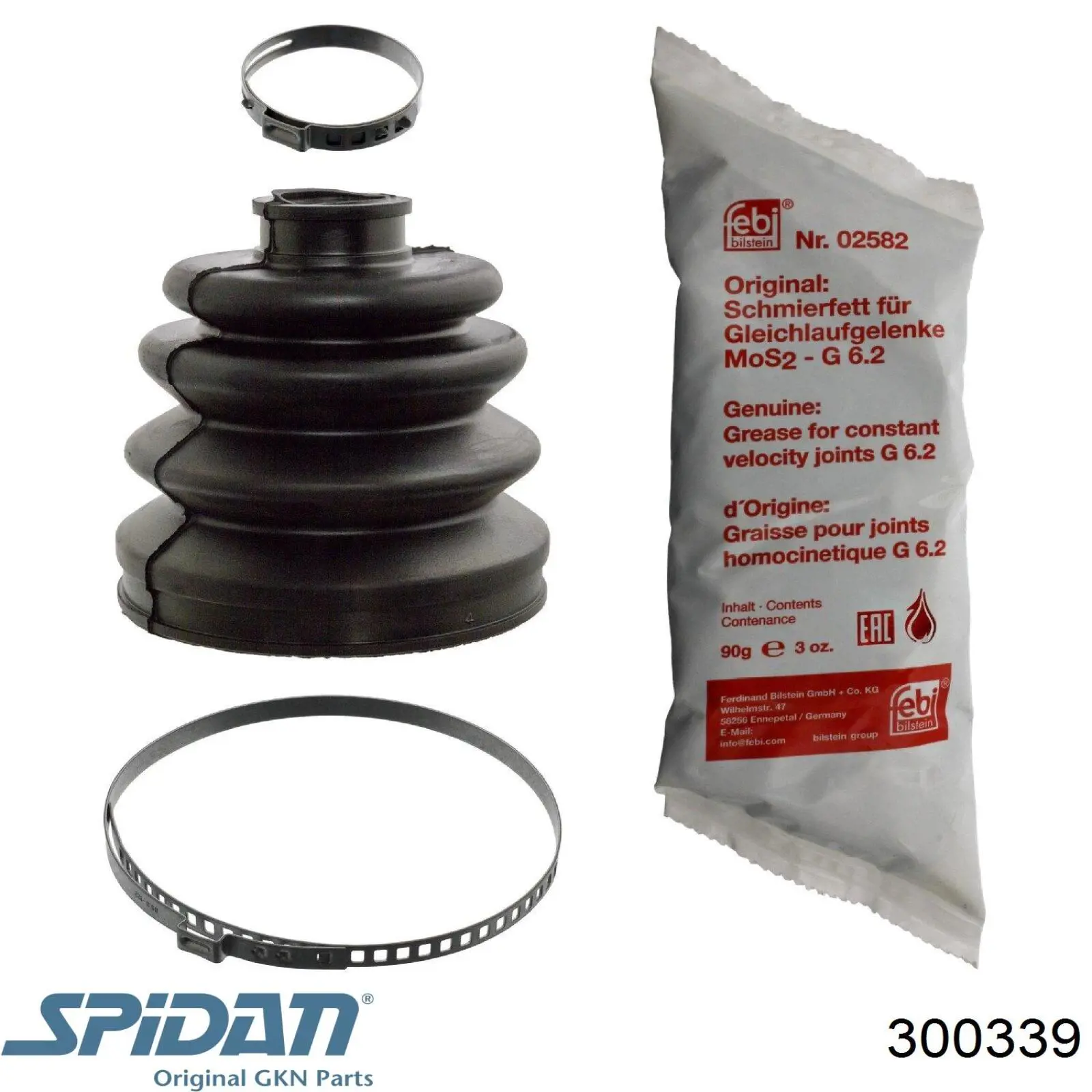 300339 GKN-Spidan Bota de proteção externa de junta homocinética do semieixo dianteiro