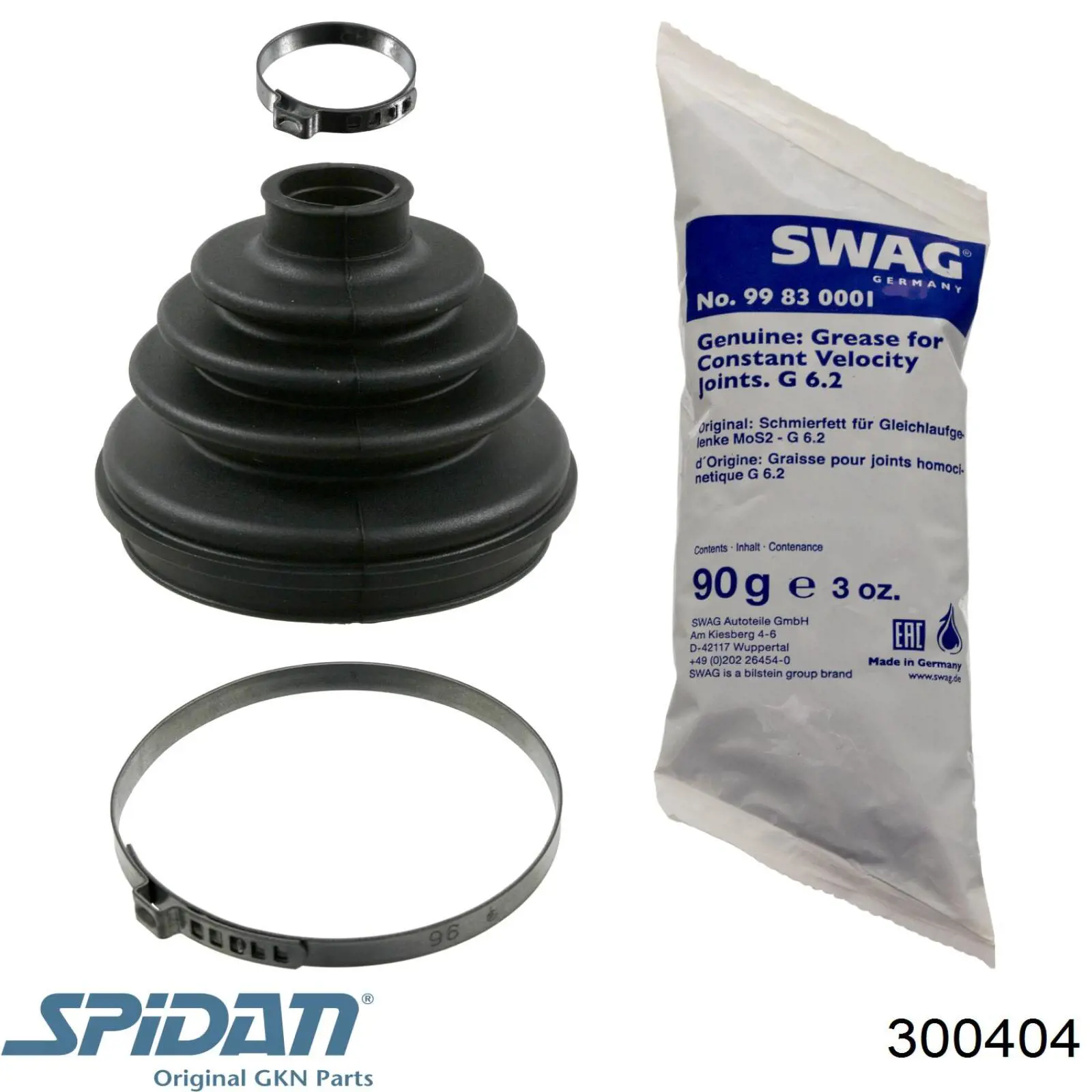 300404 GKN-Spidan Bota de proteção externa de junta homocinética do semieixo dianteiro