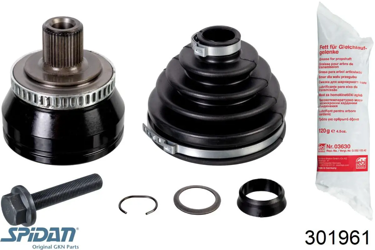 Junta homocinética externa dianteira GKN-Spidan 301961 preço, a partir de 92,02 USD