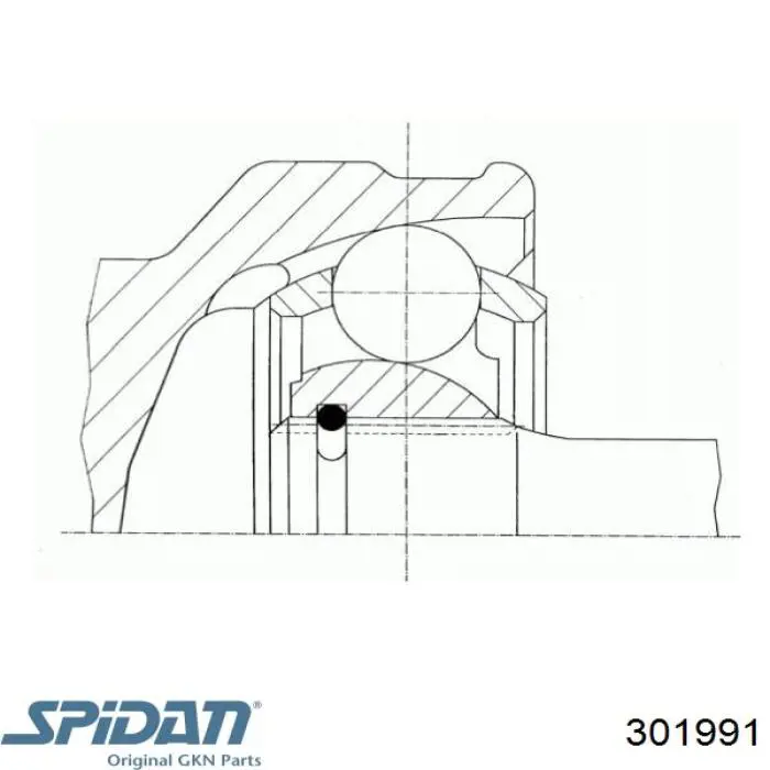 Junta homocinética externa dianteira 301991 GKN-Spidan