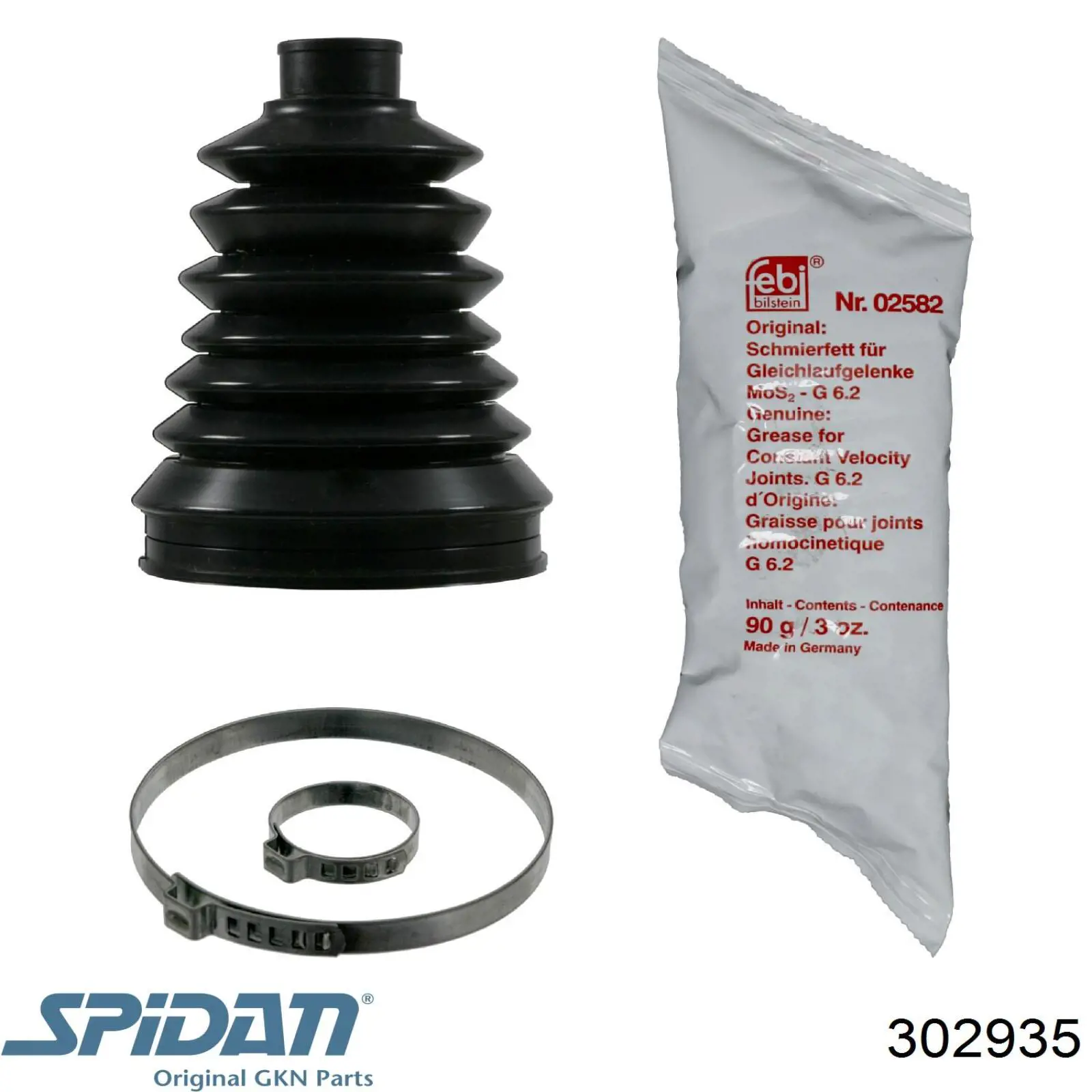 Bota de proteção externa de junta homocinética do semieixo dianteiro 302935 GKN-Spidan