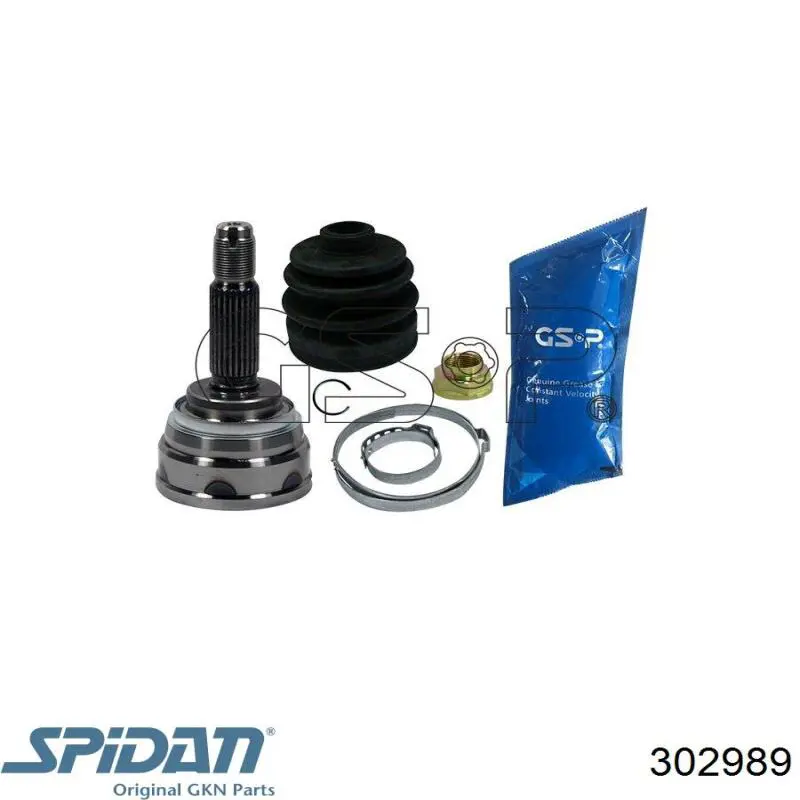 Junta homocinética externa dianteira 302989 GKN-Spidan