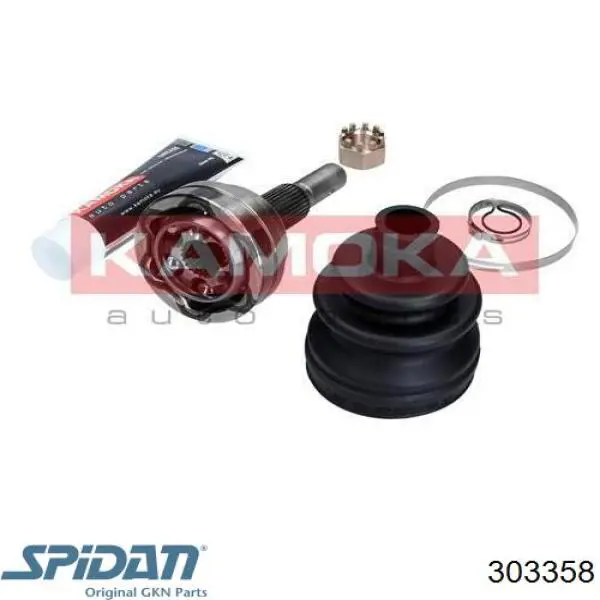 Junta homocinética externa dianteira GKN-Spidan 303358 preço, a partir de 29,69 USD