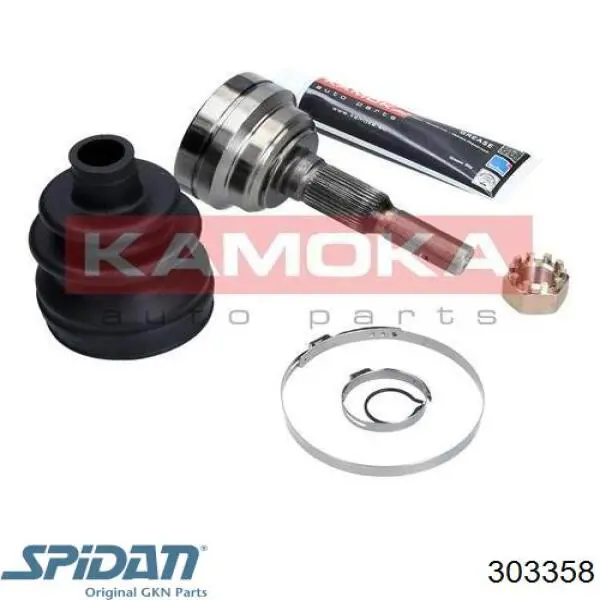 Junta homocinética externa dianteira 303358 GKN-Spidan