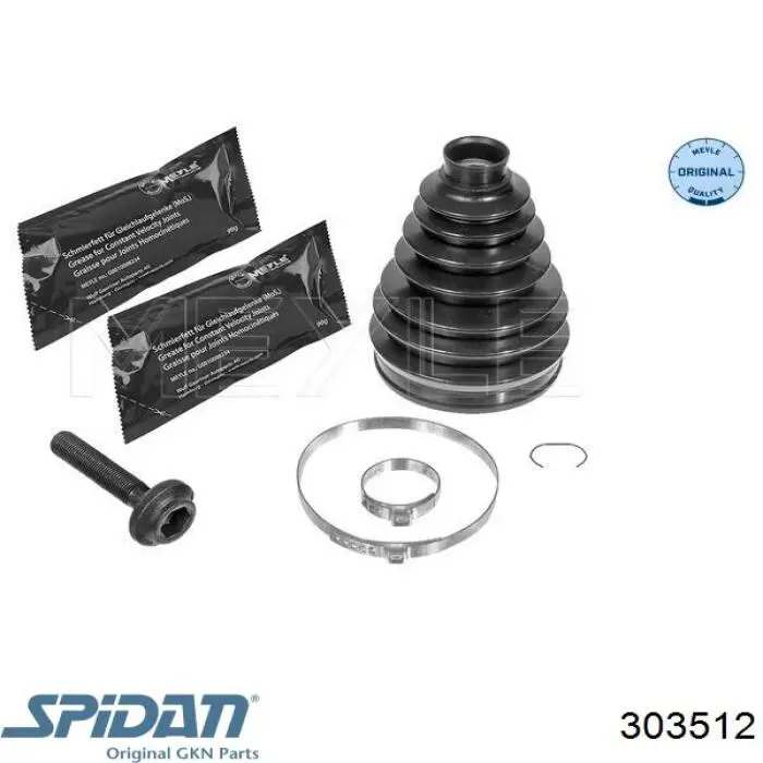 Compre 303512 GKN-Spidan Bota de proteção externa de junta homocinética do semieixo dianteiro
