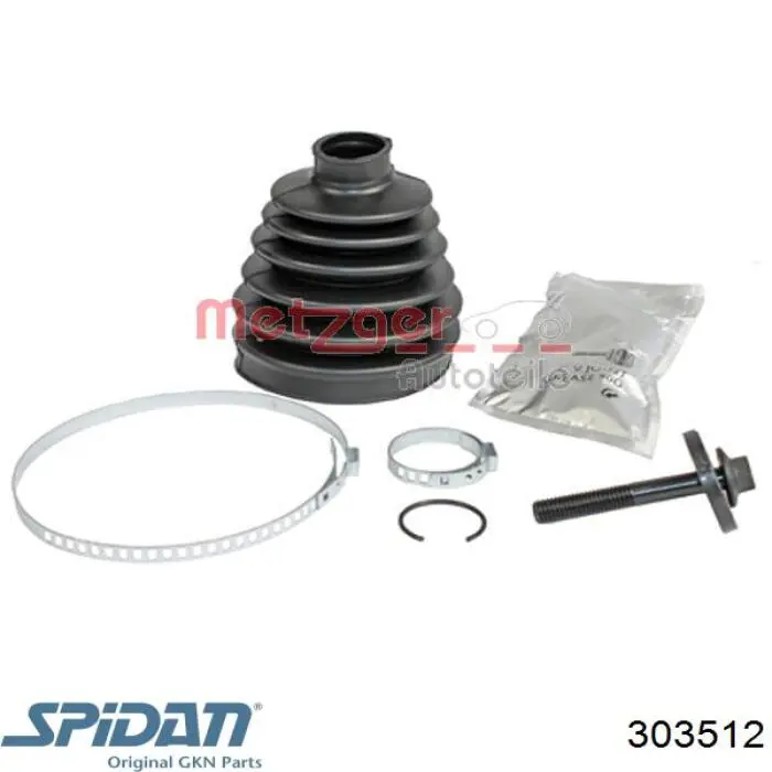 303512 GKN-Spidan Bota de proteção externa de junta homocinética do semieixo dianteiro