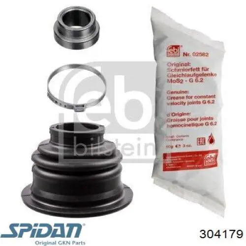 304179 GKN-Spidan Bota de proteção interna esquerda de junta homocinética do semieixo dianteiro
