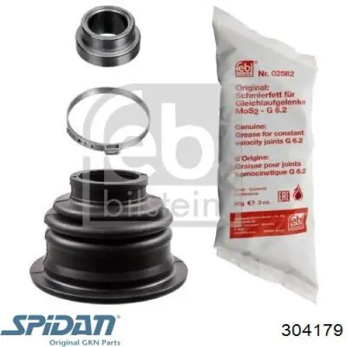 Bota de proteção interna esquerda de junta homocinética do semieixo dianteiro 304179 GKN-Spidan