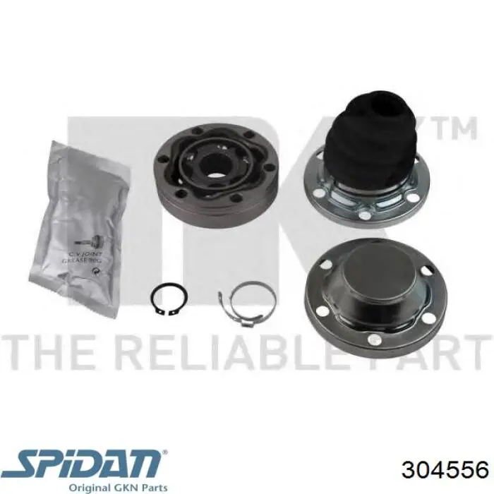 Junta homocinética interna dianteira 304556 GKN-Spidan