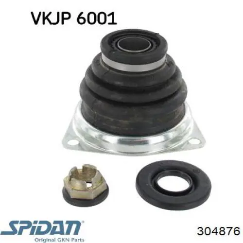 304876 GKN-Spidan Bota de proteção interna esquerda de junta homocinética do semieixo dianteiro