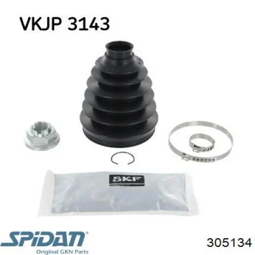 Bota de proteção externa de junta homocinética do semieixo dianteiro GKN-Spidan 305134 preço, a partir de 13,79 USD