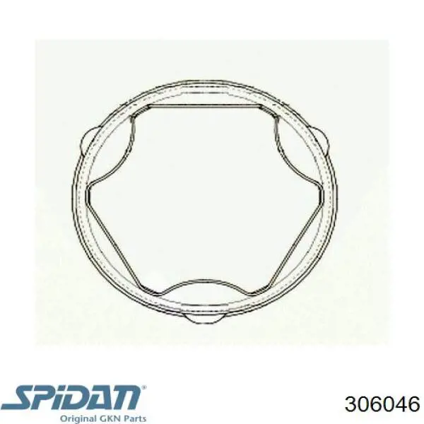 306046 GKN-Spidan Bota de proteção interna de junta homocinética do semieixo dianteiro