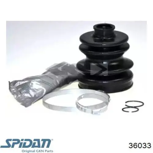 36033 GKN-Spidan Bota de proteção interna esquerda de junta homocinética do semieixo dianteiro