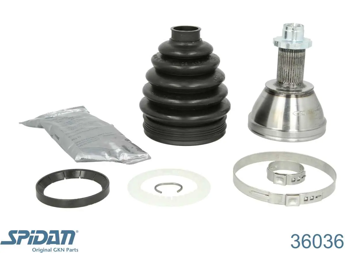 Junta homocinética externa dianteira GKN-Spidan 36036 preço, a partir de 44,56 USD