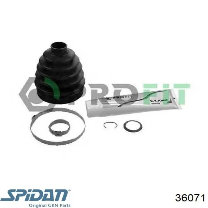 Bota de proteção externa de junta homocinética do semieixo dianteiro GKN-Spidan 36071 preço, a partir de 17,36 USD