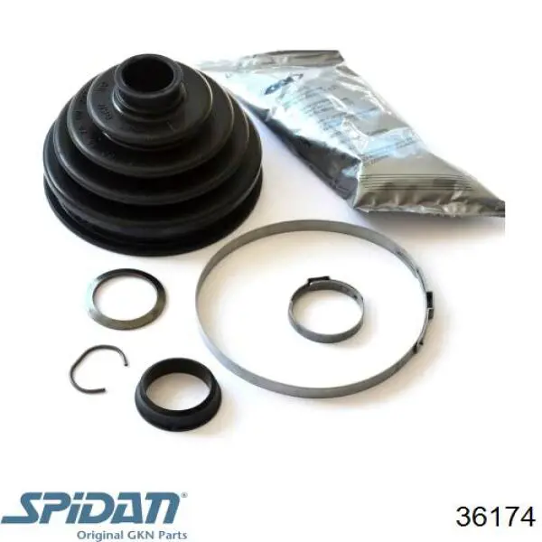 Compre 36174 GKN-Spidan Bota de proteção externa de junta homocinética do semieixo dianteiro