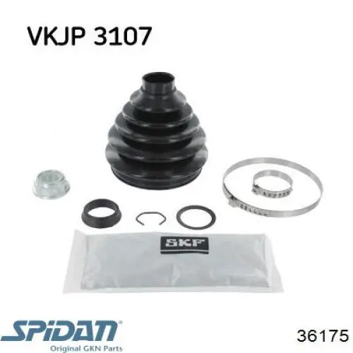 Compre 36175 GKN-Spidan Bota de proteção externa de junta homocinética do semieixo dianteiro