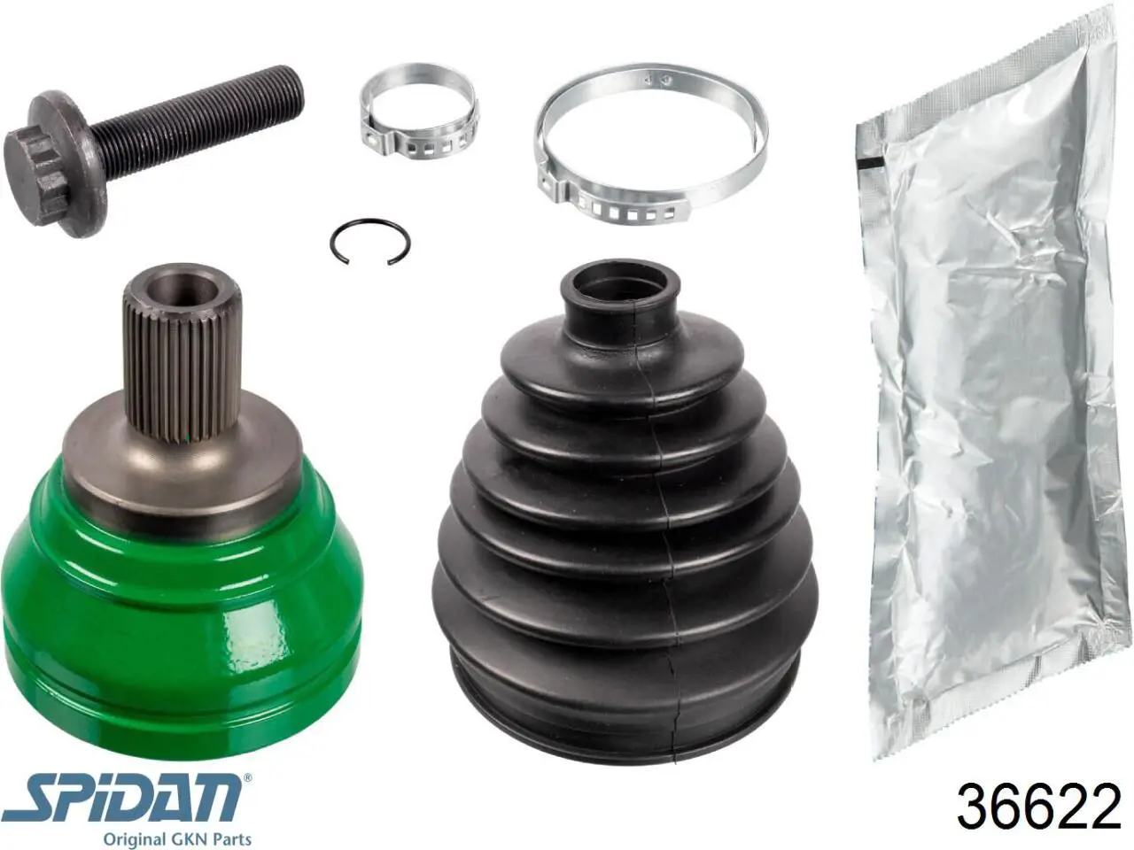 Junta homocinética externa dianteira GKN-Spidan 36622 preço, a partir de 52,82 USD
