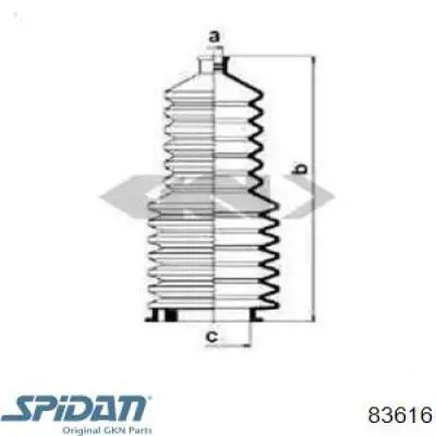 Bota de proteção do mecanismo de direção (de cremalheira) GKN-Spidan 83616 preço, a partir de 4,64 USD