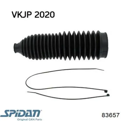 Compre 83657 GKN-Spidan Bota de proteção esquerda do mecanismo de direção (de cremalheira)