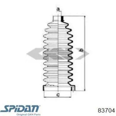 Bota de proteção do mecanismo de direção (de cremalheira) GKN-Spidan 83704 preço, a partir de 15,38 USD
